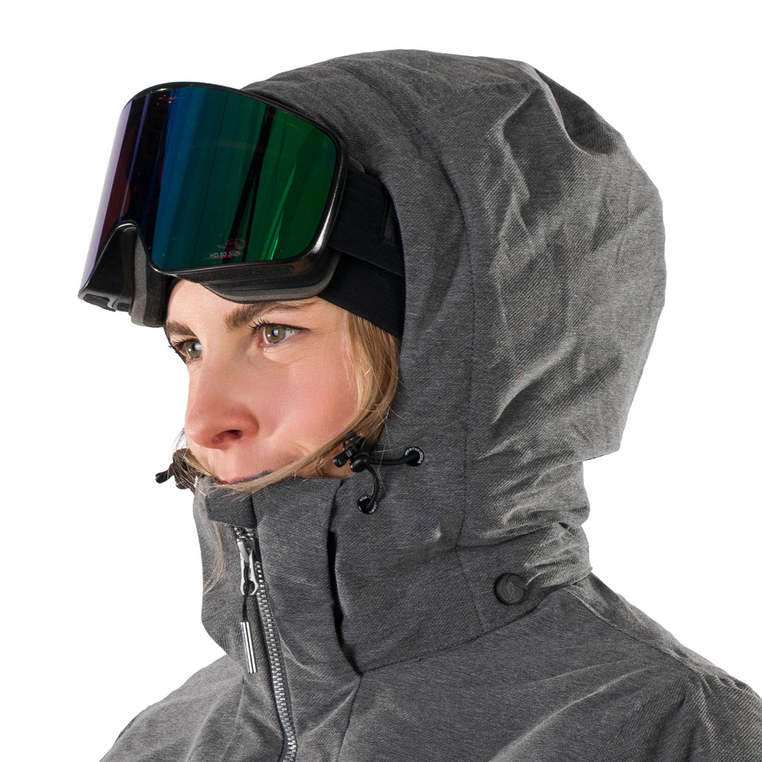 BU-62053SNW women's ski insulated melange jacket PATRICE