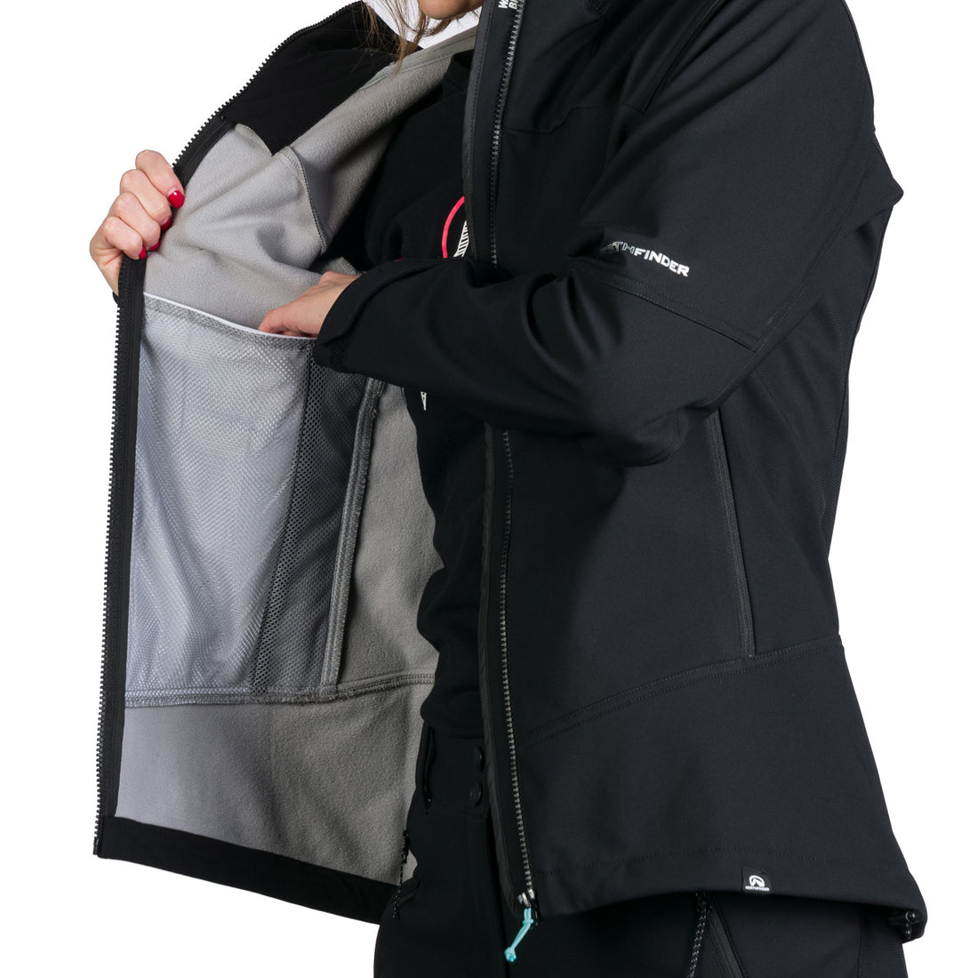 BU-6240OR women's outdoor hoody softshell jacket 3L TINA