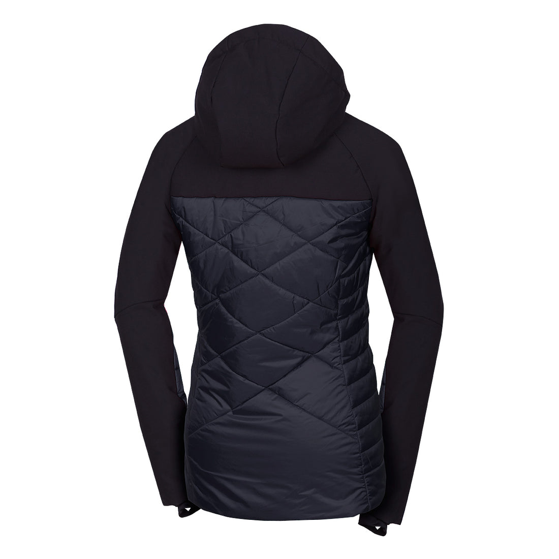 BU-6241OR women's outdoor hybrid like down jacket with softshell DEANNE