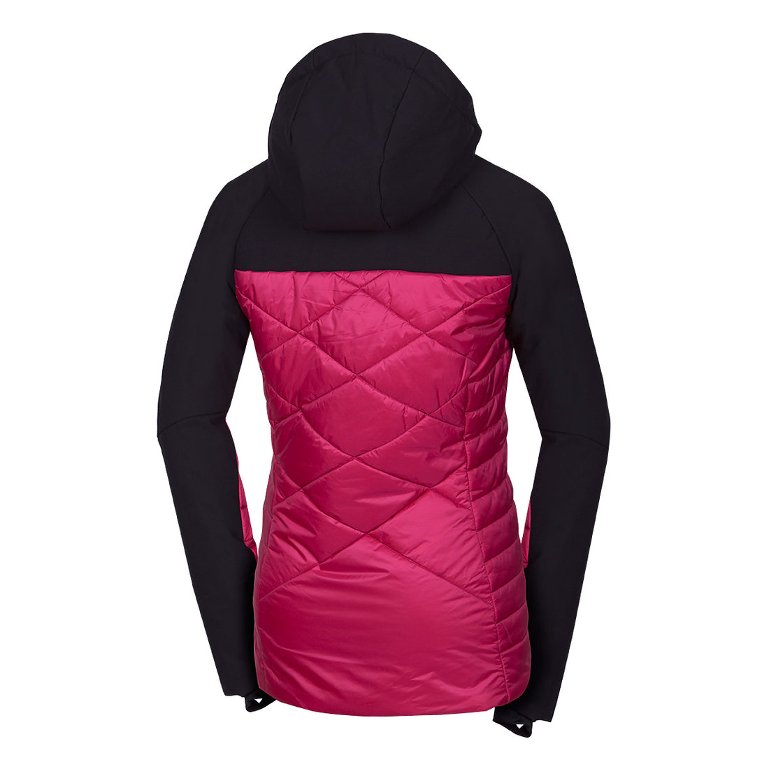 BU-6241OR women's outdoor hybrid like down jacket with softshell DEANNE
