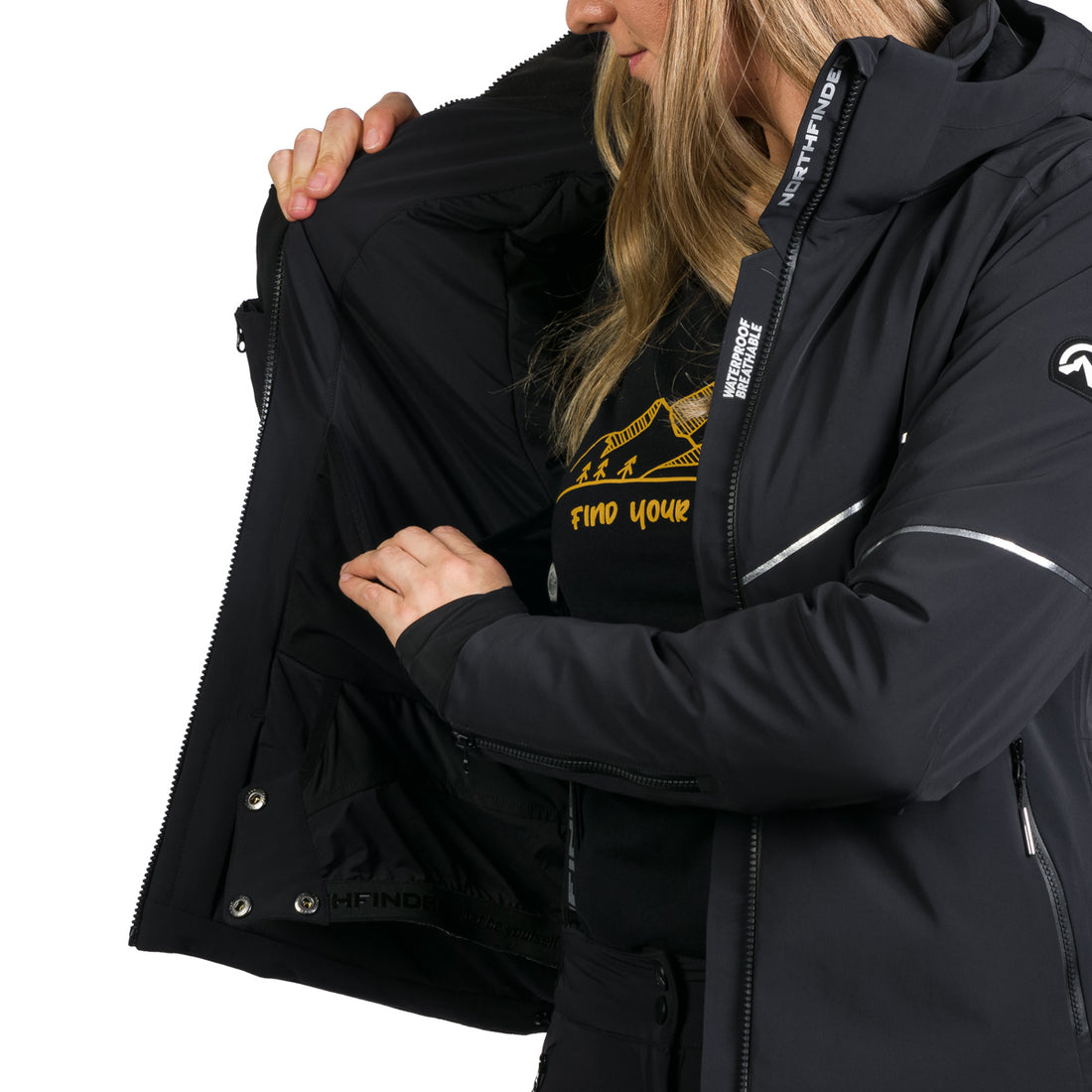BU-6253SNW women's ski technical jacket fully featured DEBBY