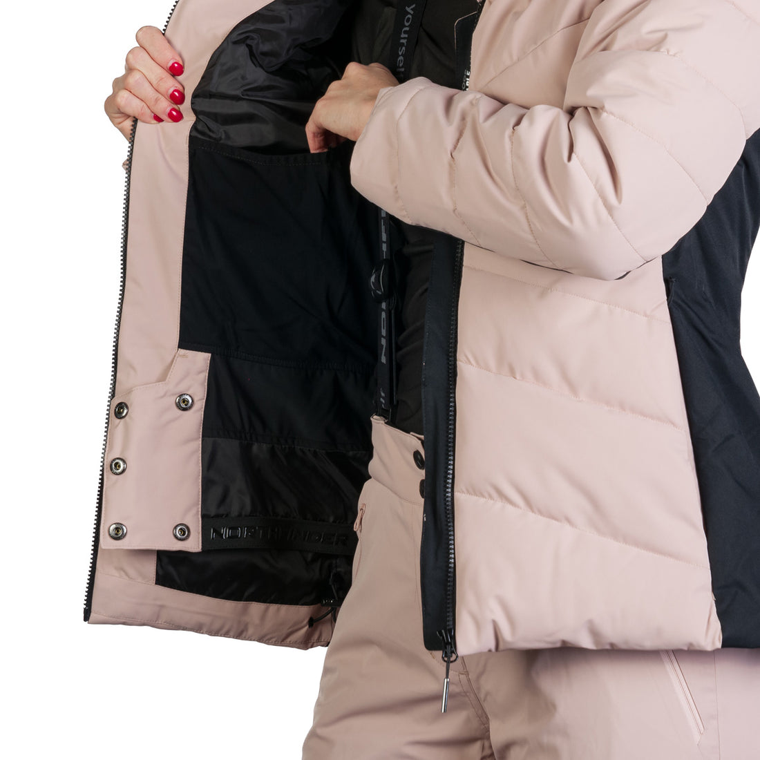 BU-6256SNW women's ski insulated trendy jacket with fur KELLIE