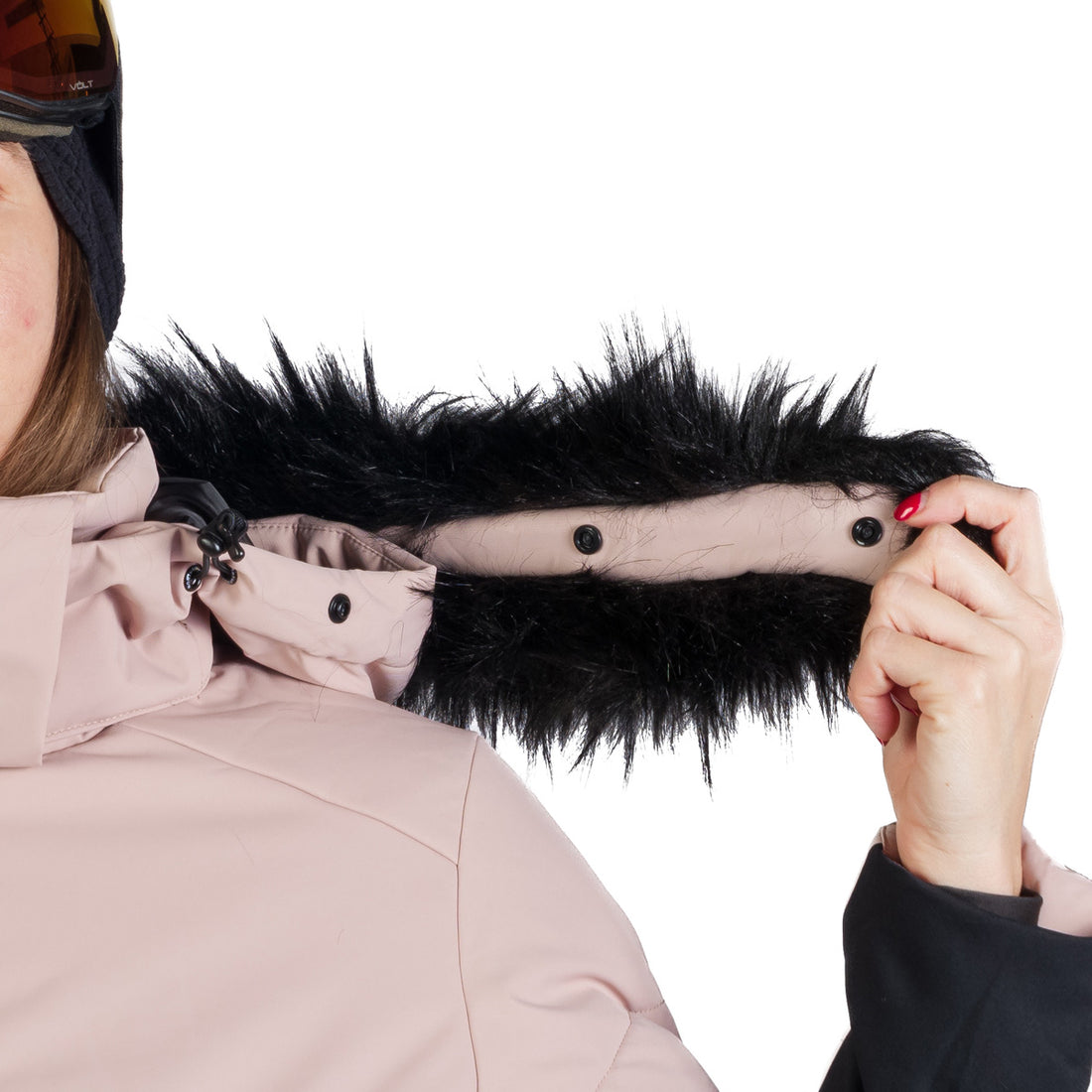 BU-6256SNW women's ski insulated trendy jacket with fur KELLIE