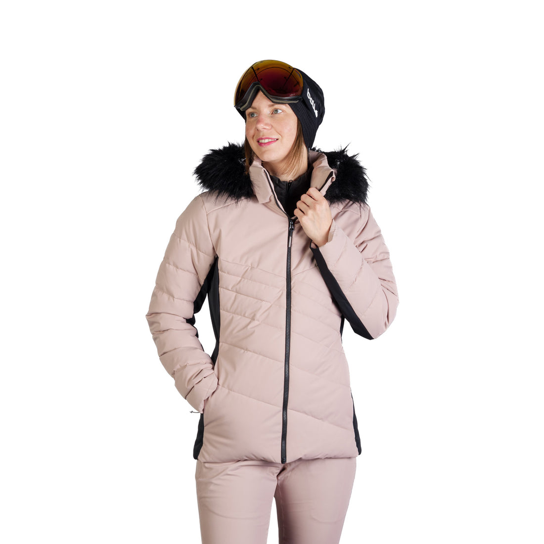 BU-6256SNW women's ski insulated trendy jacket with fur KELLIE