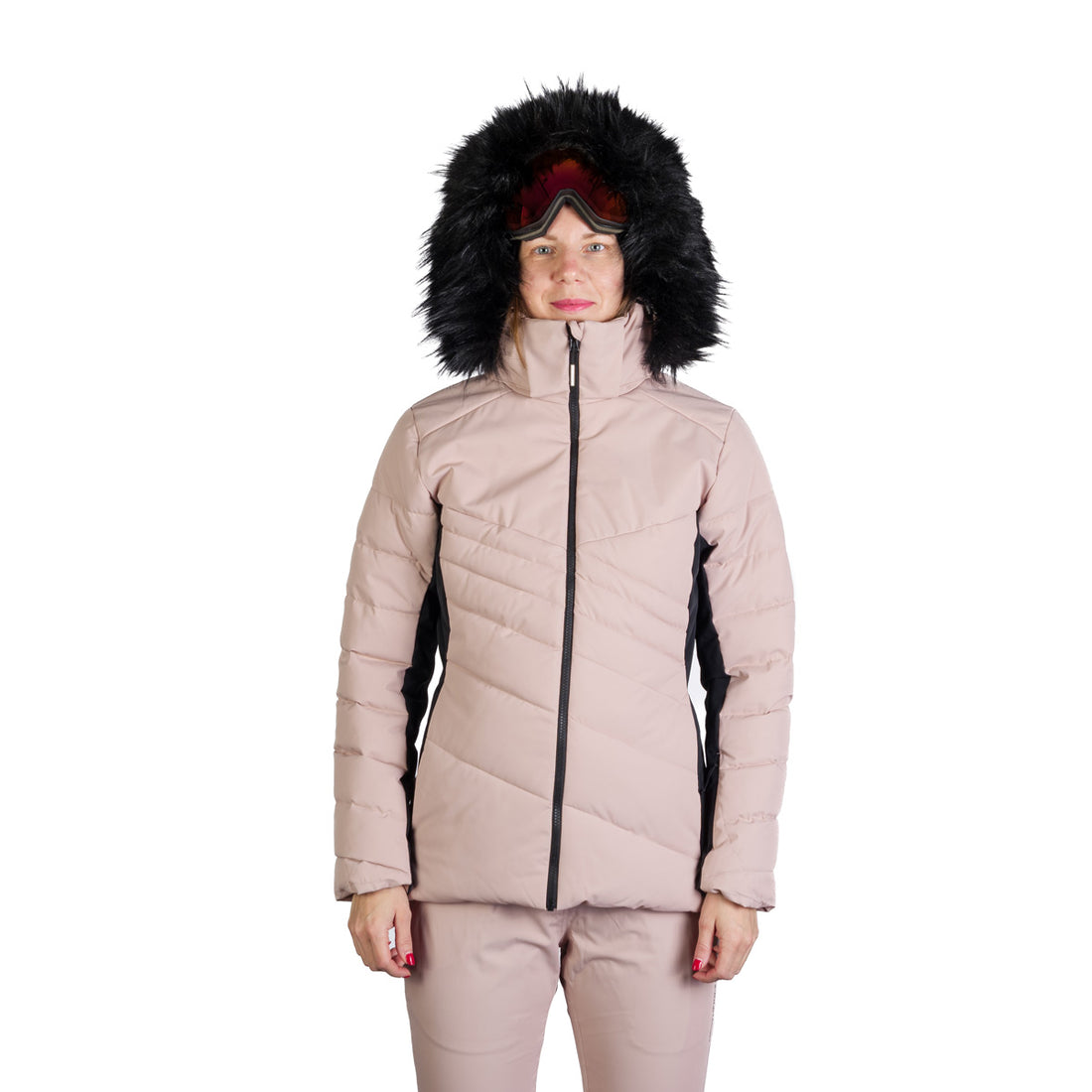 BU-6256SNW women's ski insulated trendy jacket with fur KELLIE