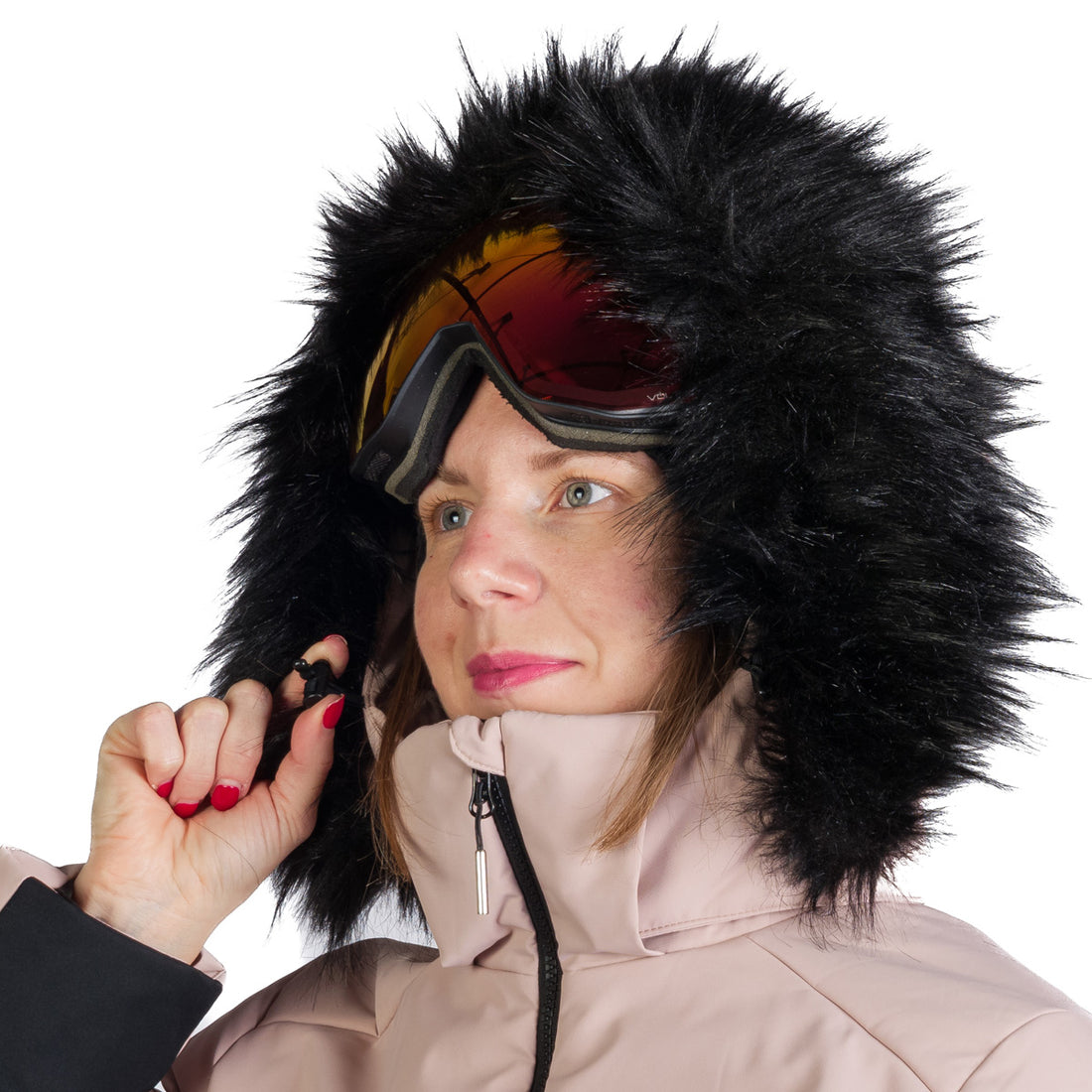BU-6256SNW women's ski insulated trendy jacket with fur KELLIE