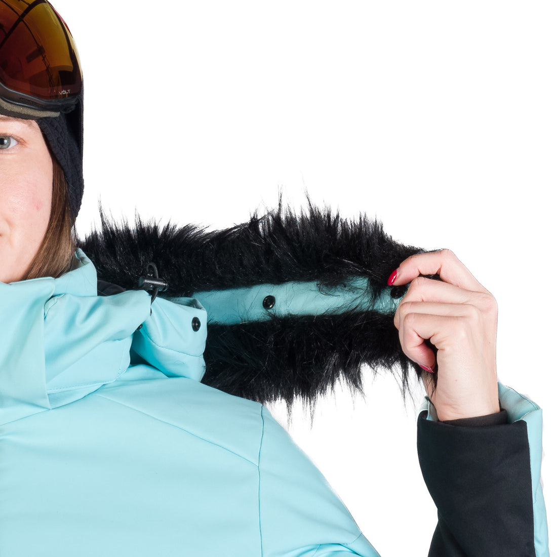 BU-6256SNW women's ski insulated trendy jacket with fur KELLIE