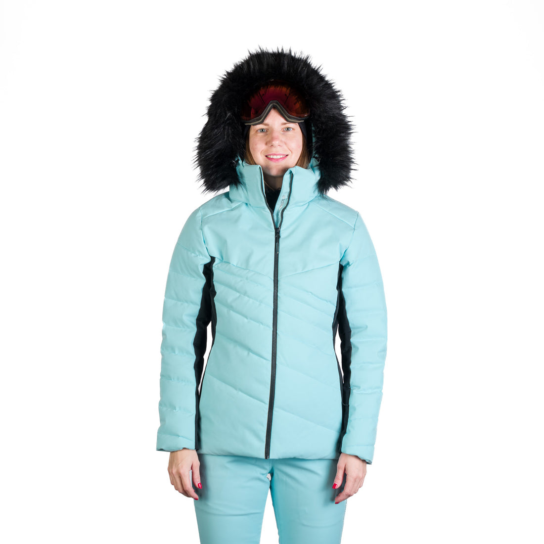 BU-6256SNW women's ski insulated trendy jacket with fur KELLIE