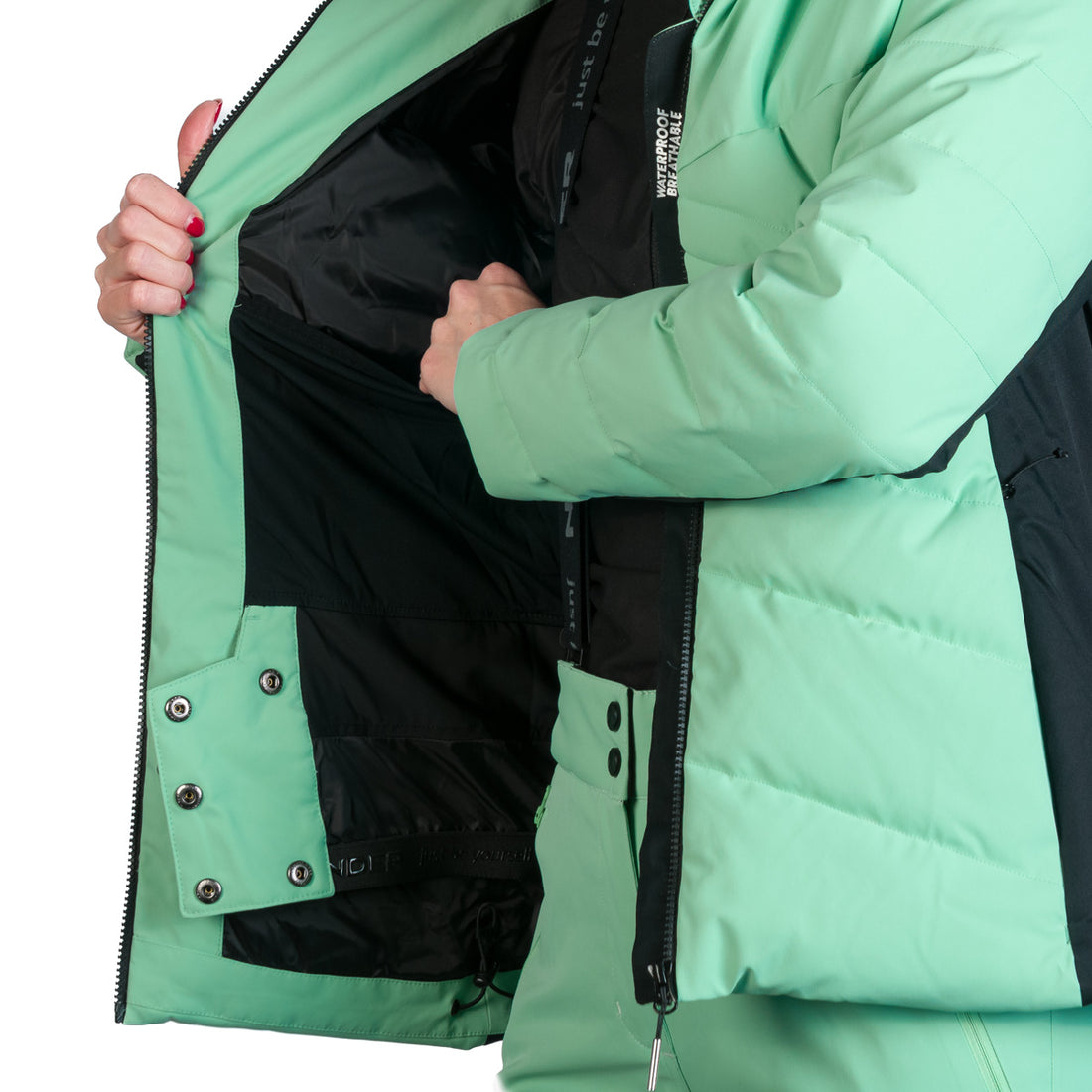 BU-6256SNW women's ski insulated trendy jacket with fur KELLIE