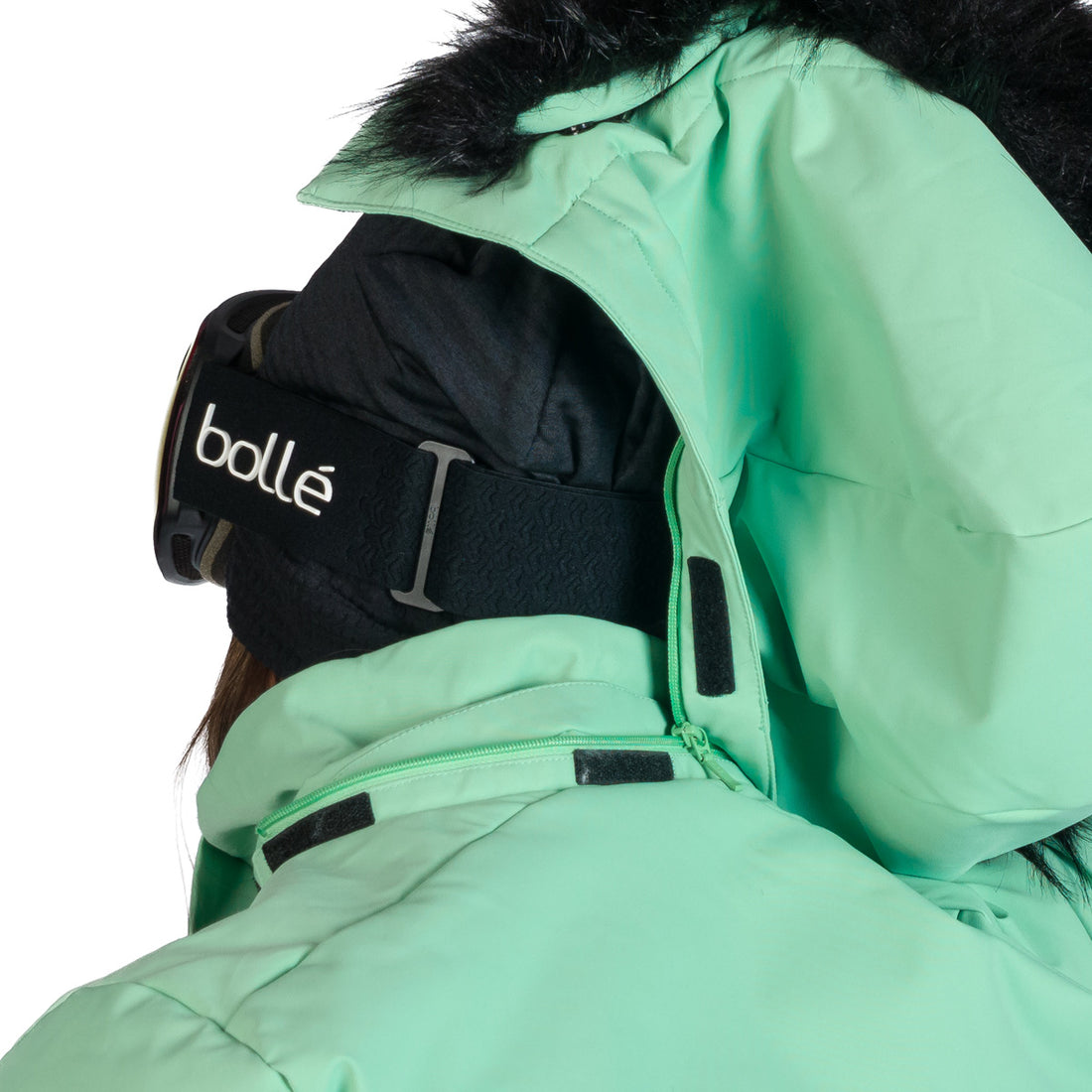 BU-6256SNW women's ski insulated trendy jacket with fur KELLIE