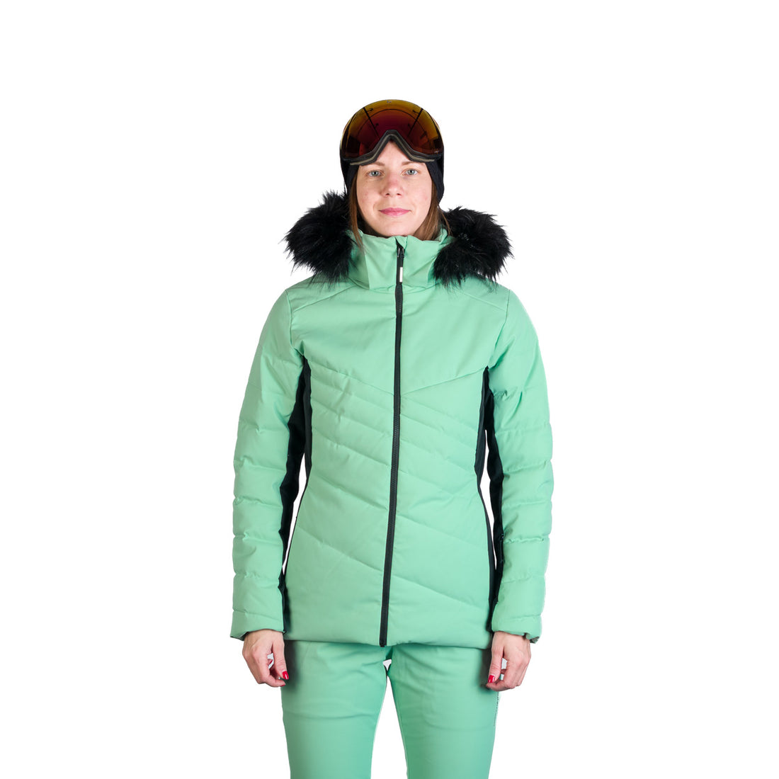 BU-6256SNW women's ski insulated trendy jacket with fur KELLIE