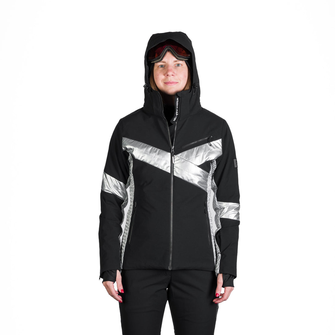 BU-6259SNW women ski trendy prolonged jacket LAURI