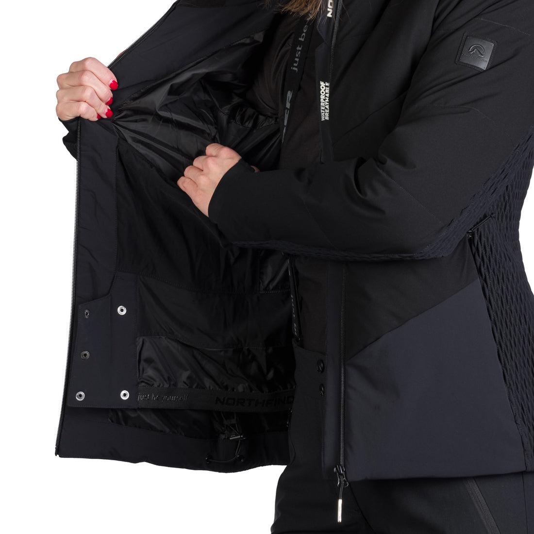 BU-6260SNW women's ski allover print insulated jacket LIZ