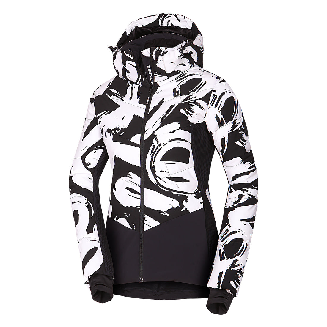 BU-6260SNW women's ski allover print insulated jacket LIZ