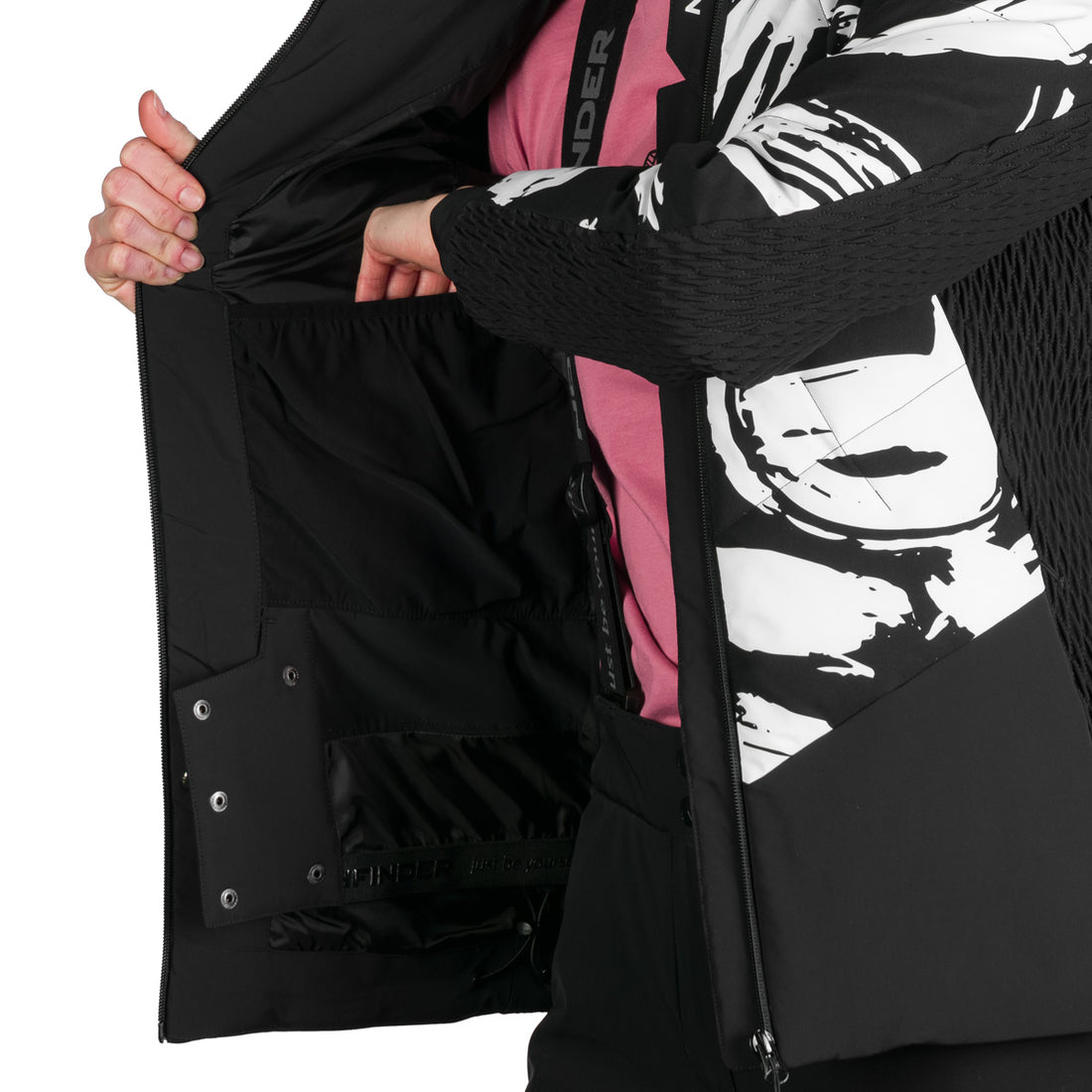 BU-6260SNW women's ski allover print insulated jacket LIZ