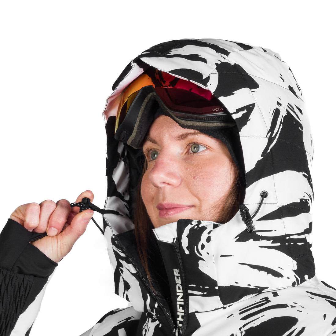 BU-6260SNW women's ski allover print insulated jacket LIZ
