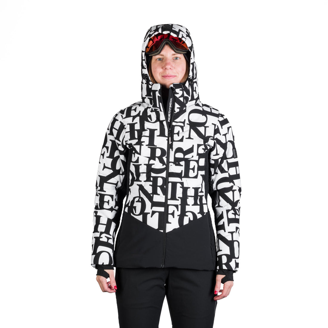 BU-6260SNW women's ski allover print insulated jacket LIZ