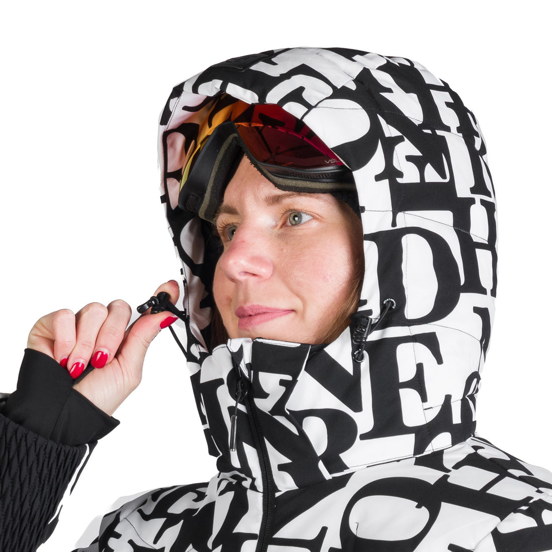 BU-6260SNW women's ski allover print insulated jacket LIZ