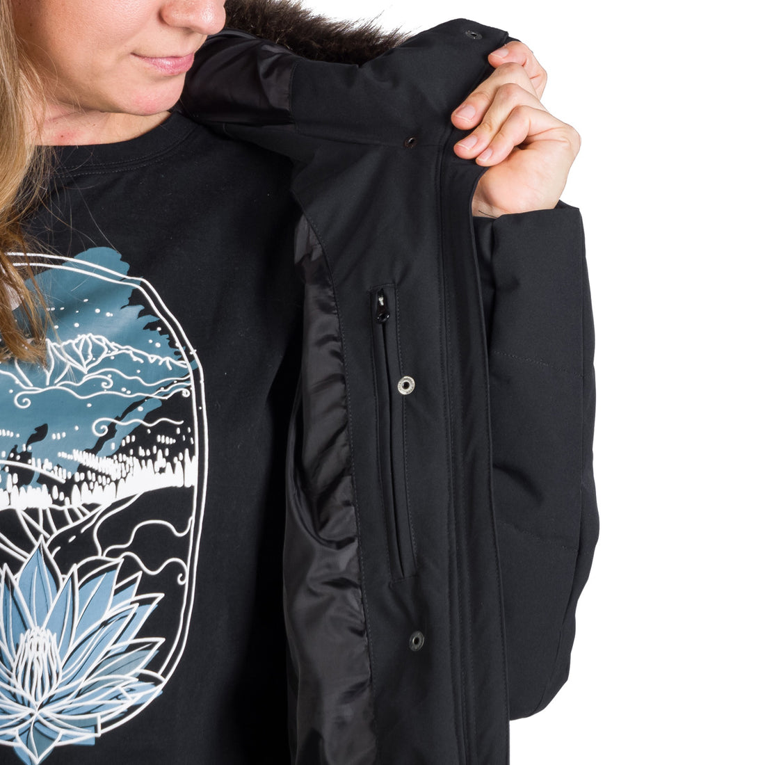 BU-6263SP women's insulated jacket long style ROBIN