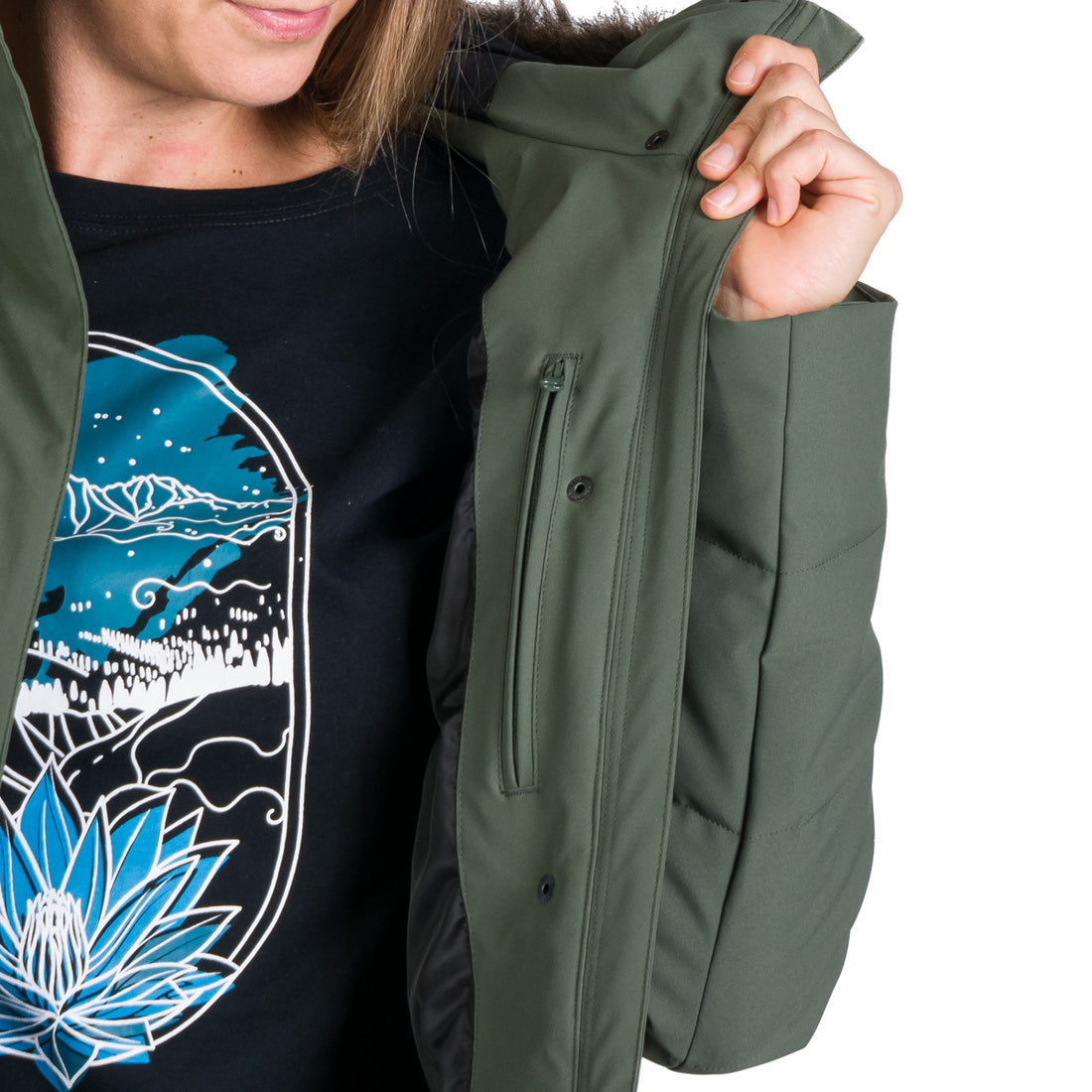 BU-6263SP women's insulated jacket long style ROBIN