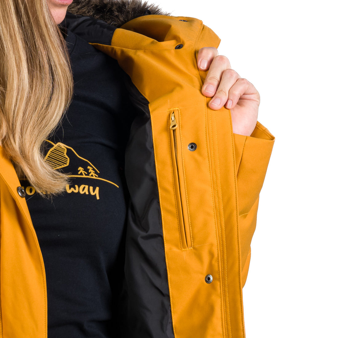 BU-6263SP women's insulated jacket long style ROBIN