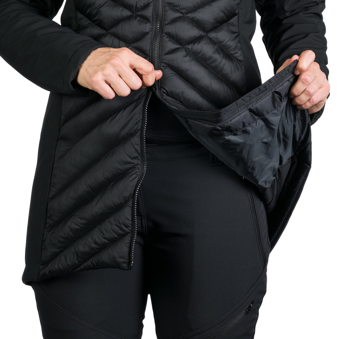 BU-6266SP women's trendy insulated jacket combined with softshell GINGER