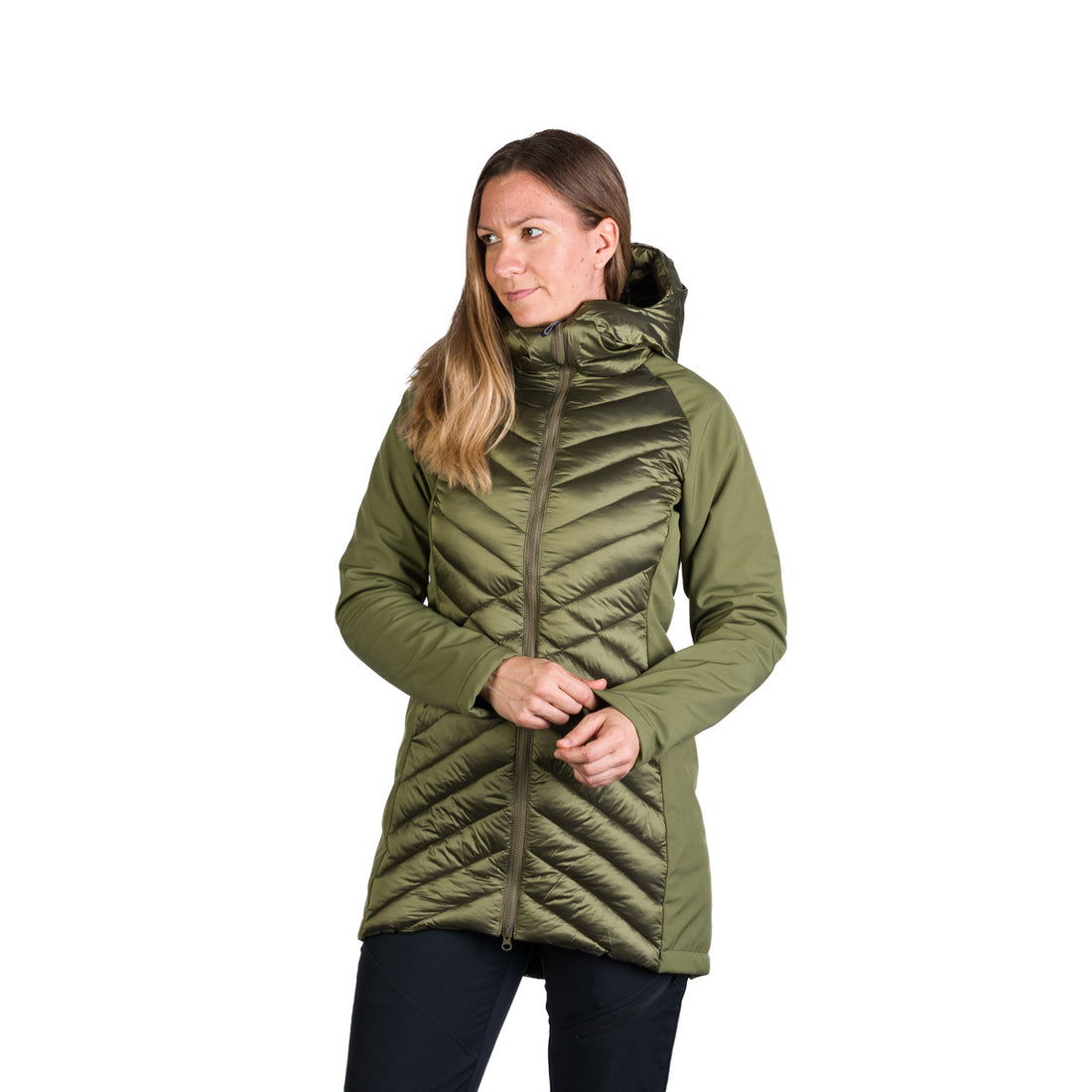 BU-6266SP women's trendy insulated jacket combined with softshell GINGER