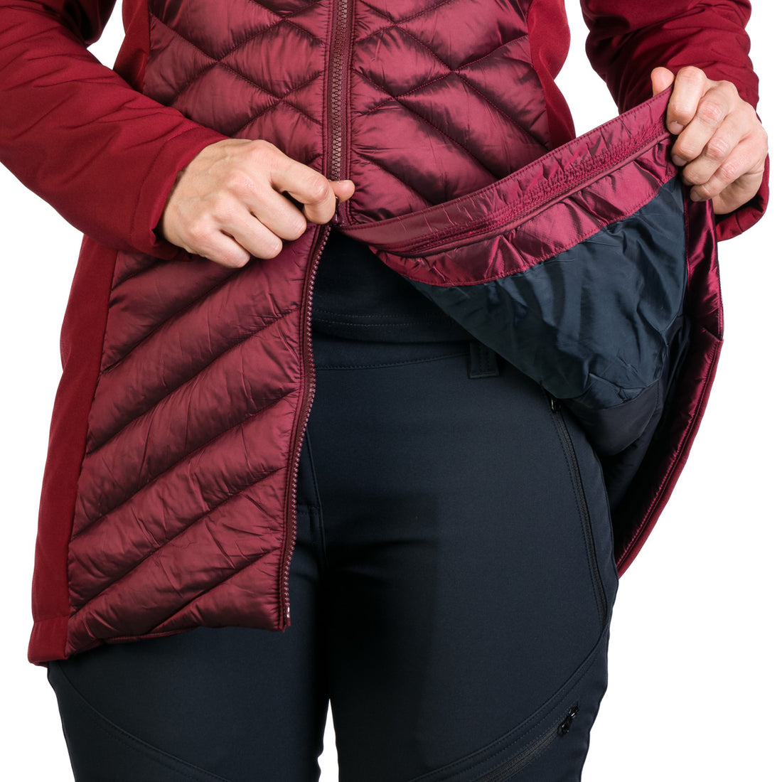 BU-6266SP women's trendy insulated jacket combined with softshell GINGER