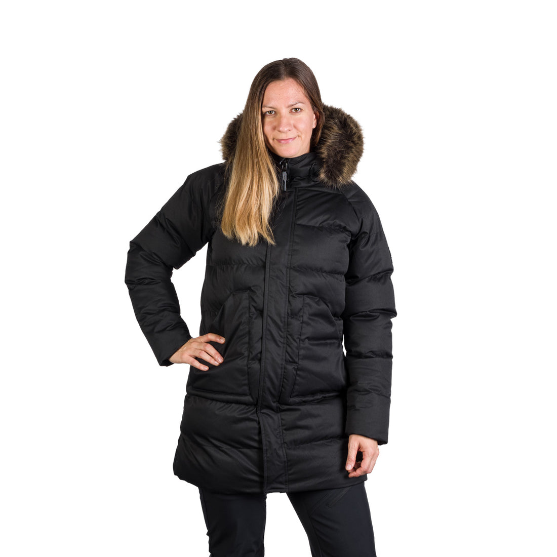 BU-6268SP women's sport insulated prolonged jacket with fur JODY