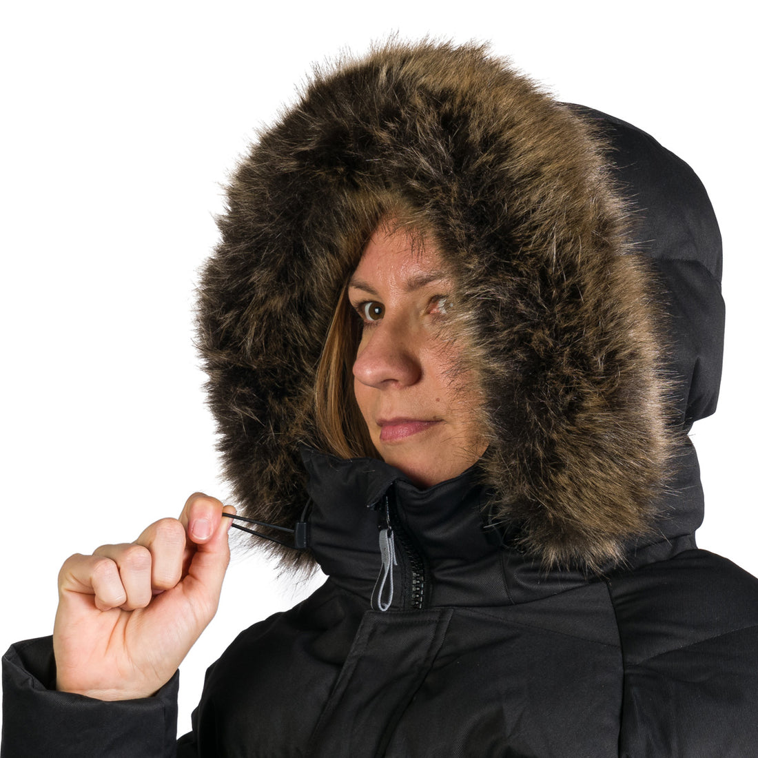BU-6268SP women's sport insulated prolonged jacket with fur JODY