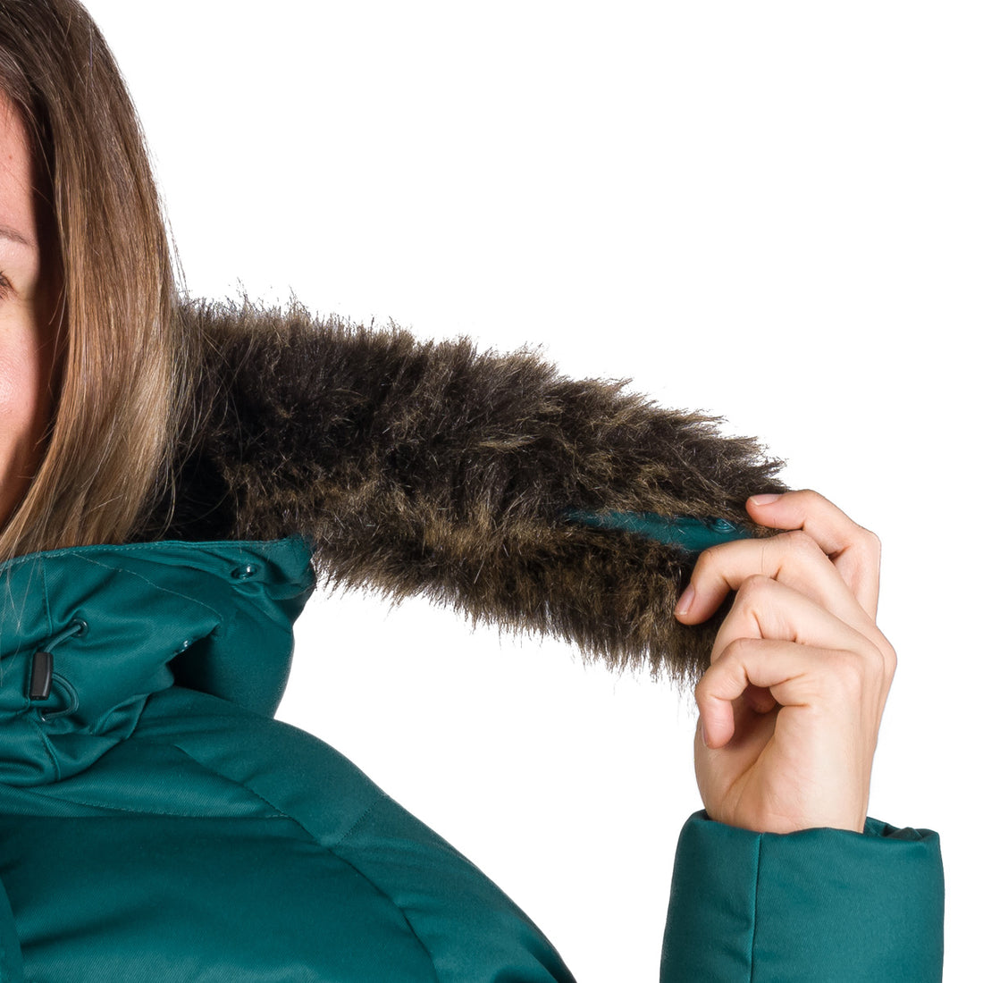 BU-6268SP women's sport insulated prolonged jacket with fur JODY