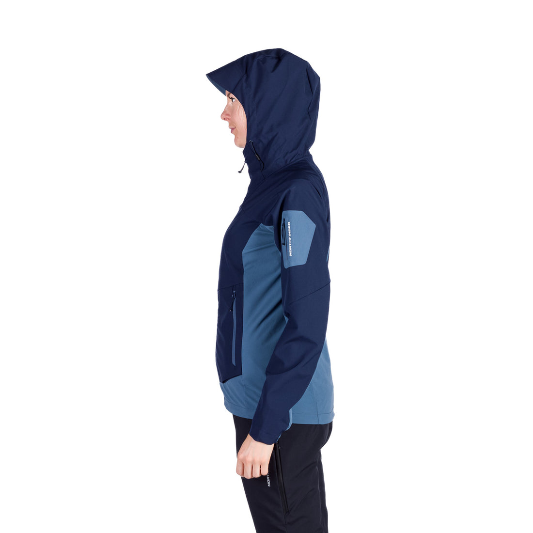 BU-6293OR women's trekking hybrid softshell active jacket JANELL