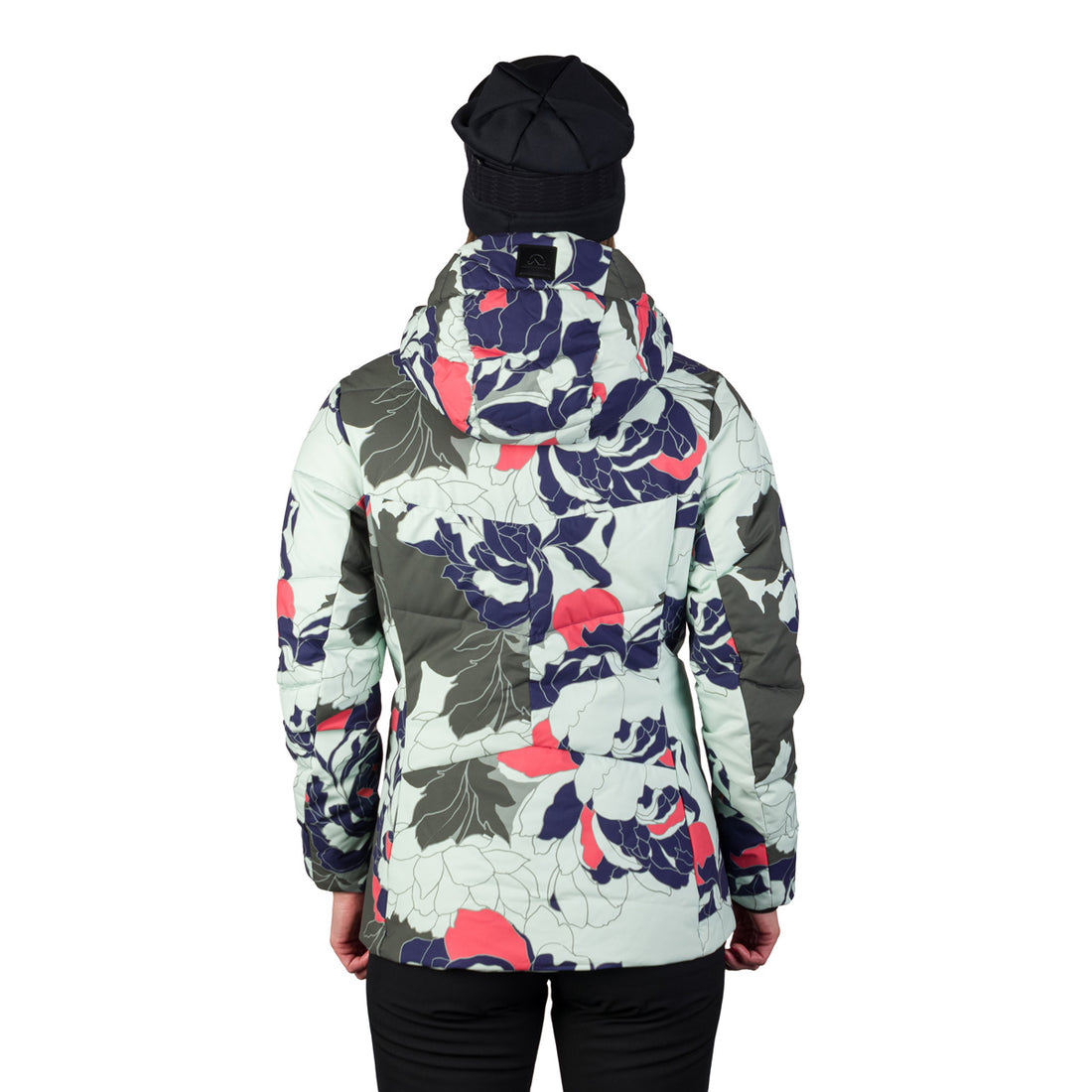 BU-6429SNW women's ski allover print insulated jacket CANDACE