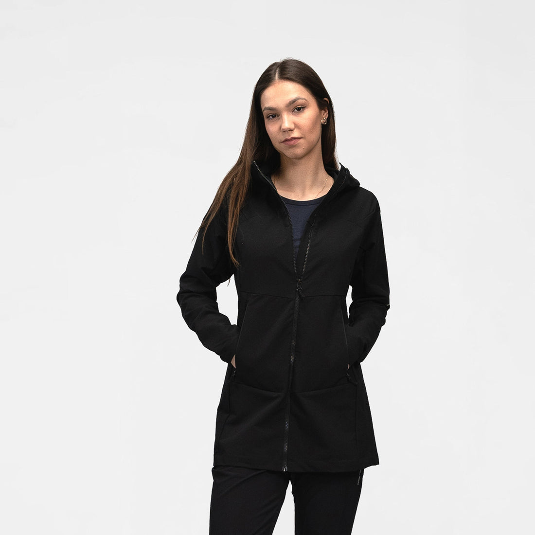 BU-6440OR women's trekking softshell long jacket 1L VAPENNA