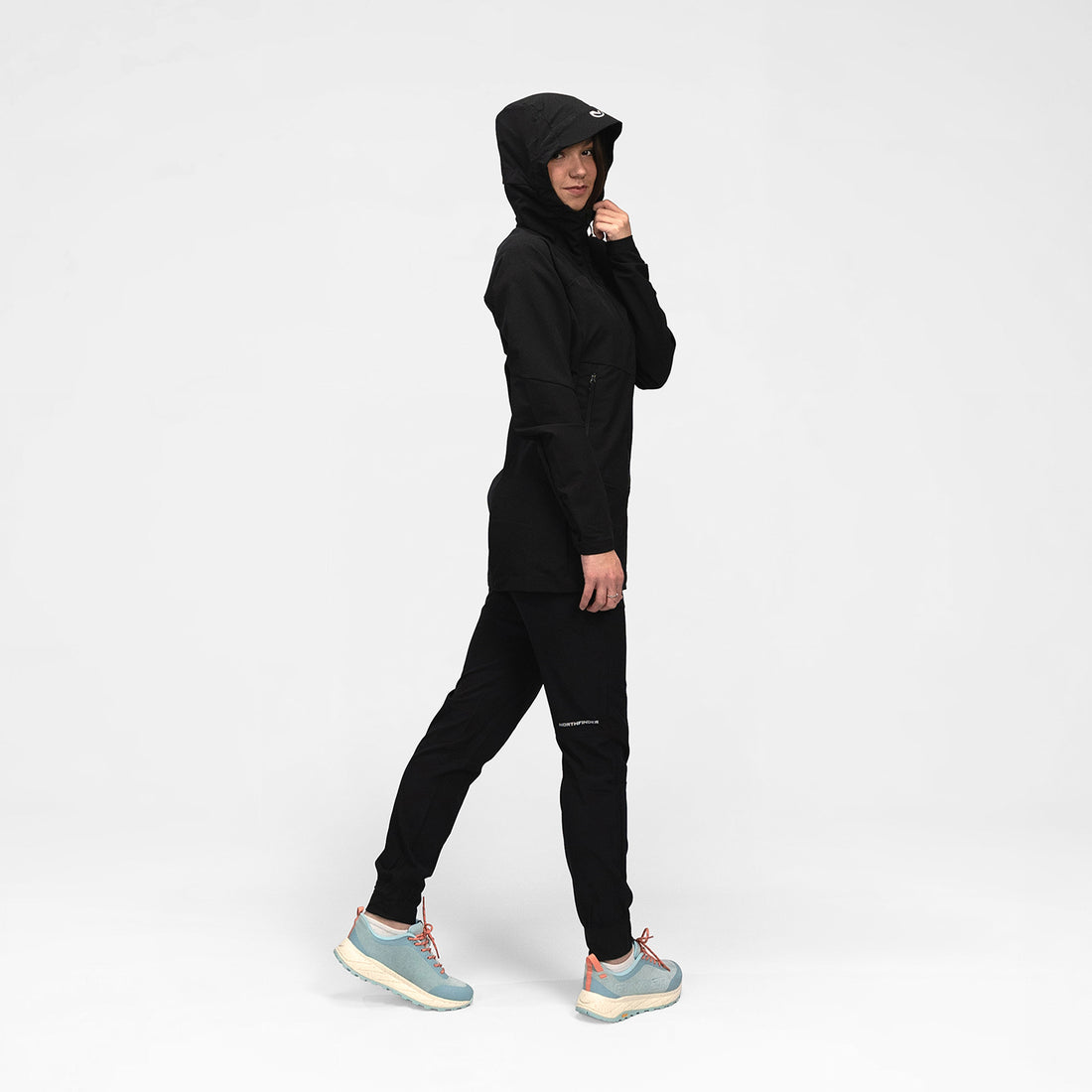 BU-6440OR women's trekking softshell long jacket 1L VAPENNA