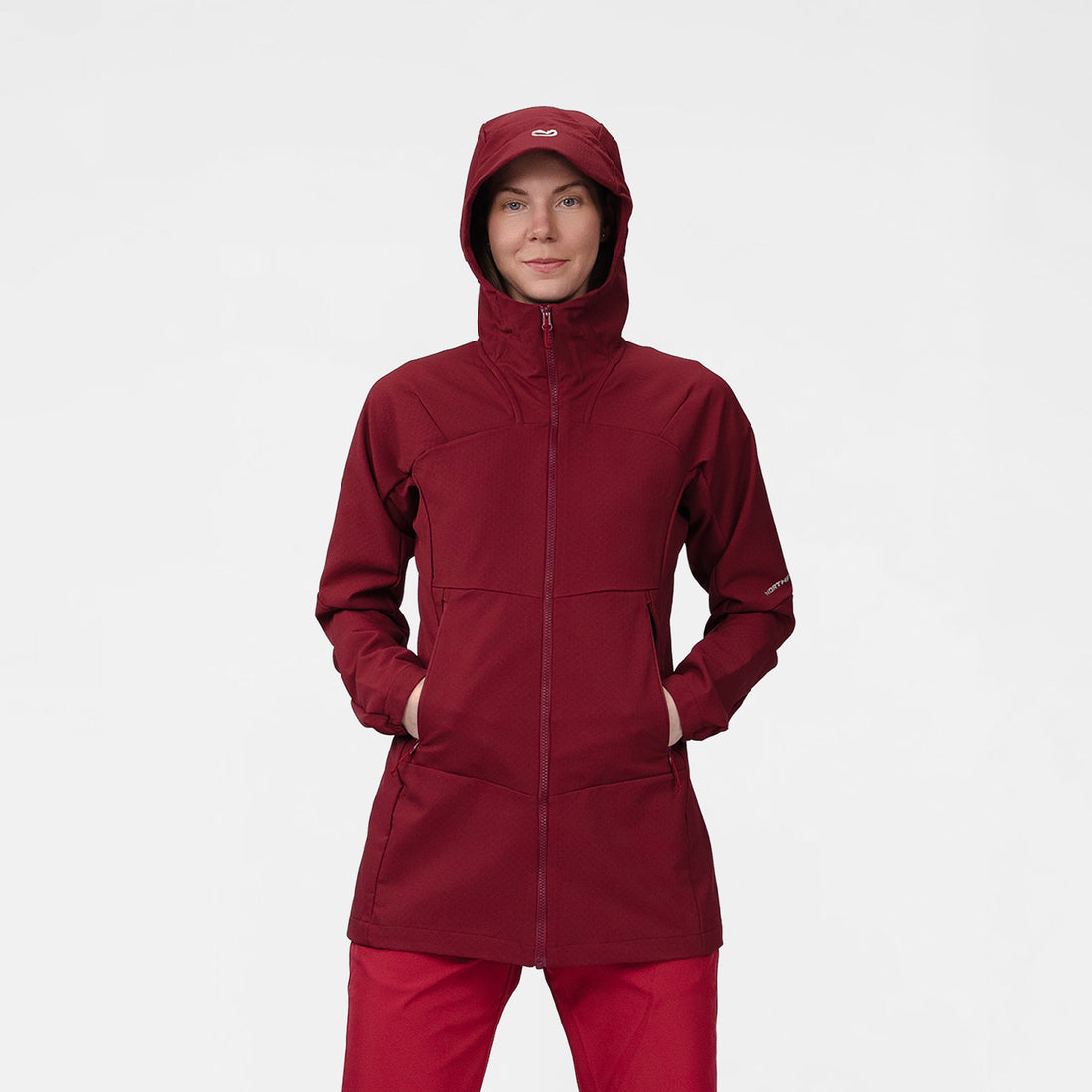BU-6440OR women's trekking softshell long jacket 1L VAPENNA