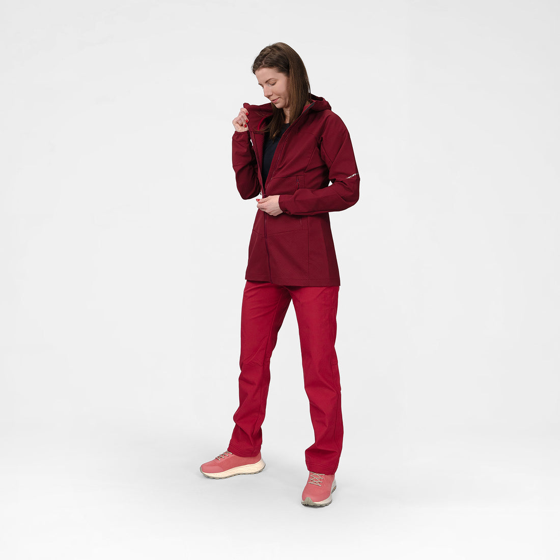 BU-6440OR women's trekking softshell long jacket 1L VAPENNA