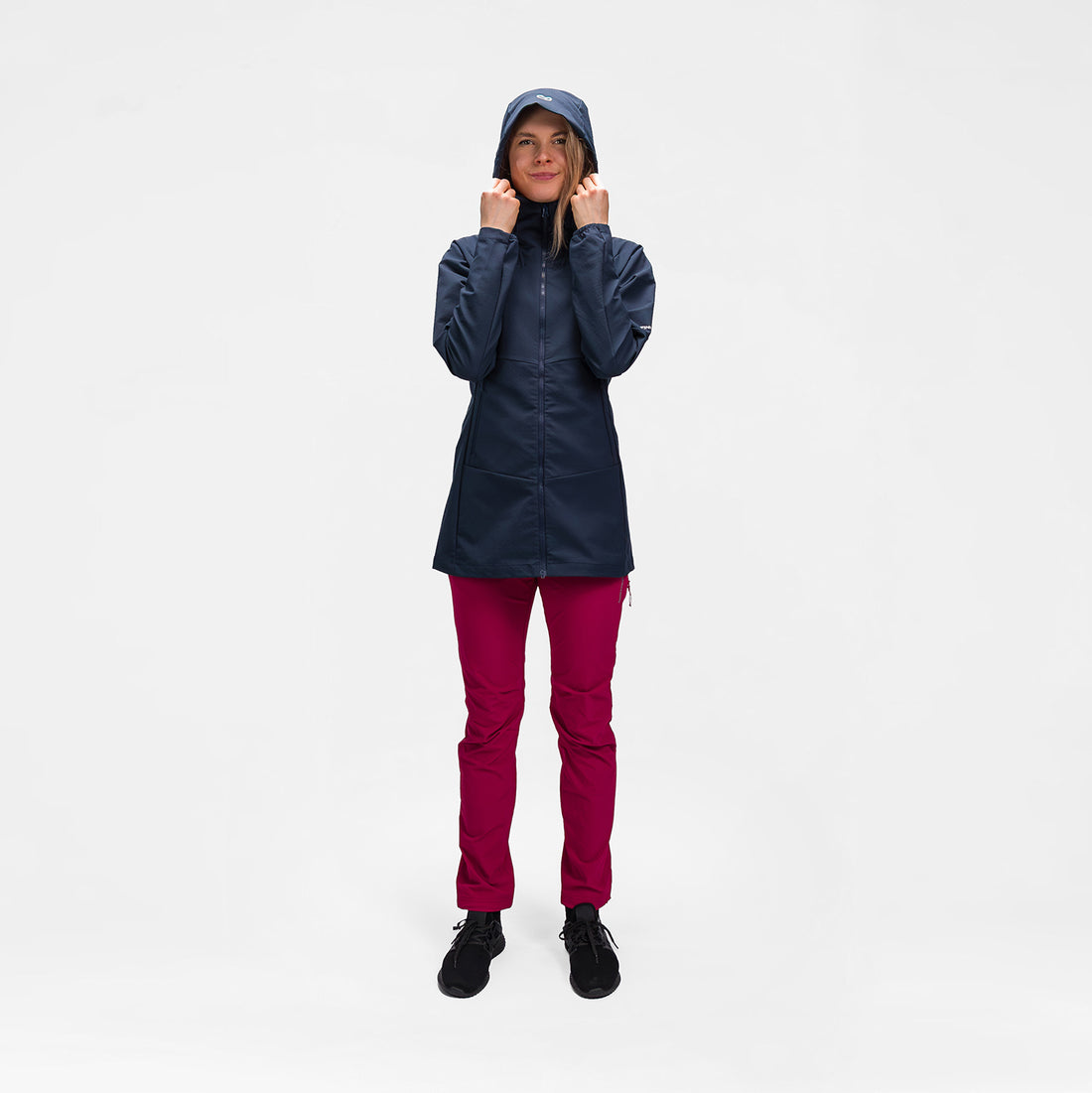 BU-6440OR women's trekking softshell long jacket 1L VAPENNA