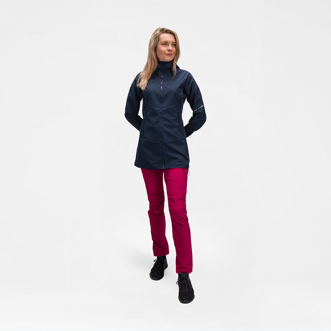 BU-6440OR women's trekking softshell long jacket 1L VAPENNA