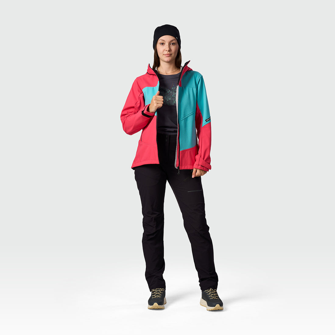 BU-6450OR women's outdoor hoody softshell jacket 3L TRIANN