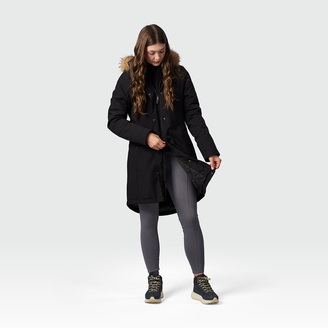 BU-6465SP women's insulated jacket long style GISEL