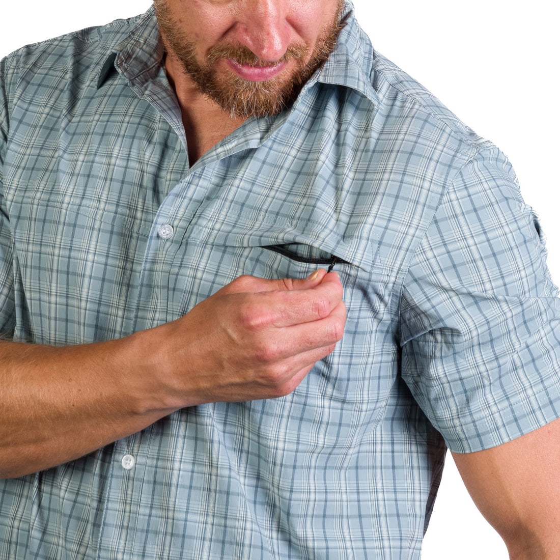 KO-30451OR men's technical outdoor shirt short sleeve CASEN
