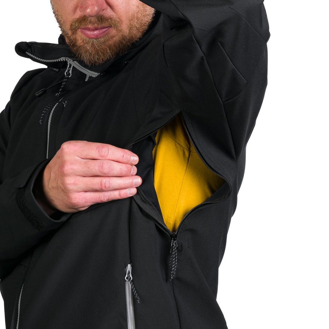 Men's hiking softshell stretch jacket MONTE