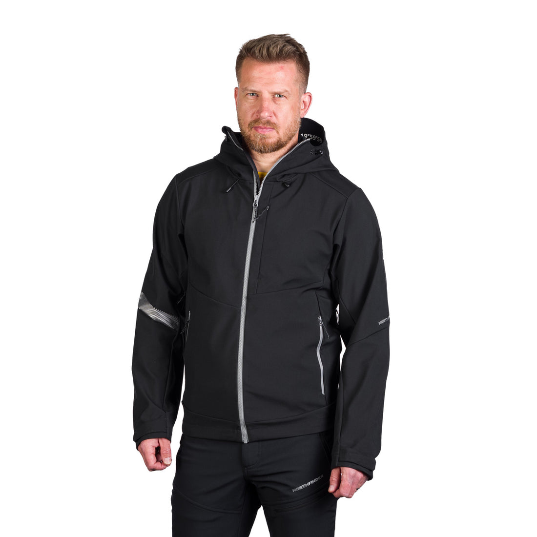Men's hiking softshell stretch jacket MONTE