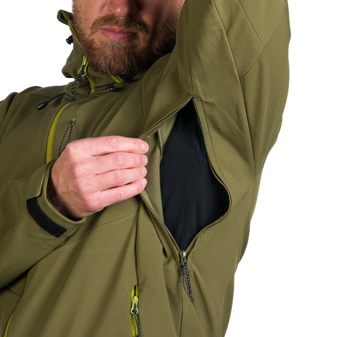 Men's hiking softshell stretch jacket MONTE