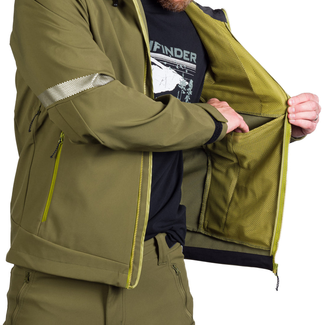 Men's hiking softshell stretch jacket MONTE