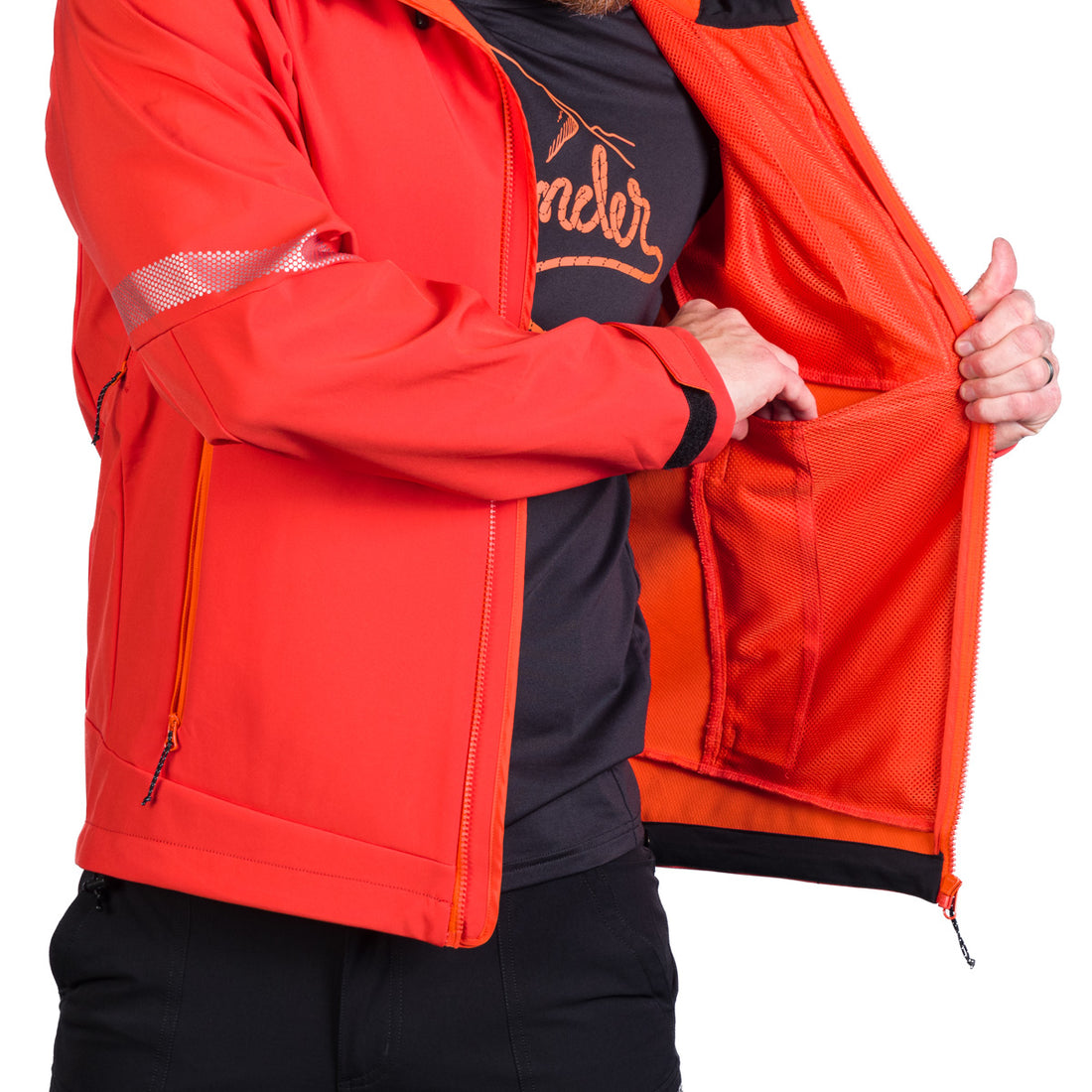 Men's hiking softshell stretch jacket MONTE