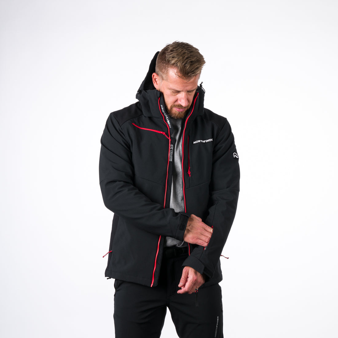 Men's softshell ski jacket DREWIN BU-5009SNW