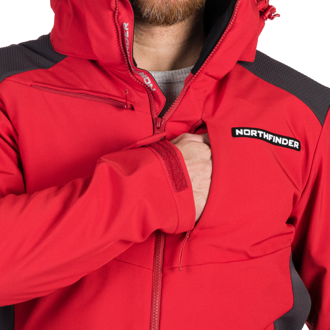 Men's softshell ski jacket DREWIN BU-5009SNW