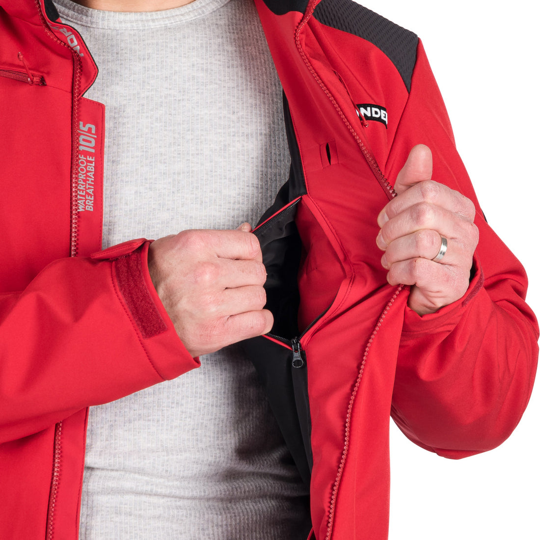 Men's softshell ski jacket DREWIN BU-5009SNW